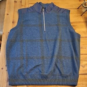 Fairway & Greene Blue and Gray Plaid Sweater Vest